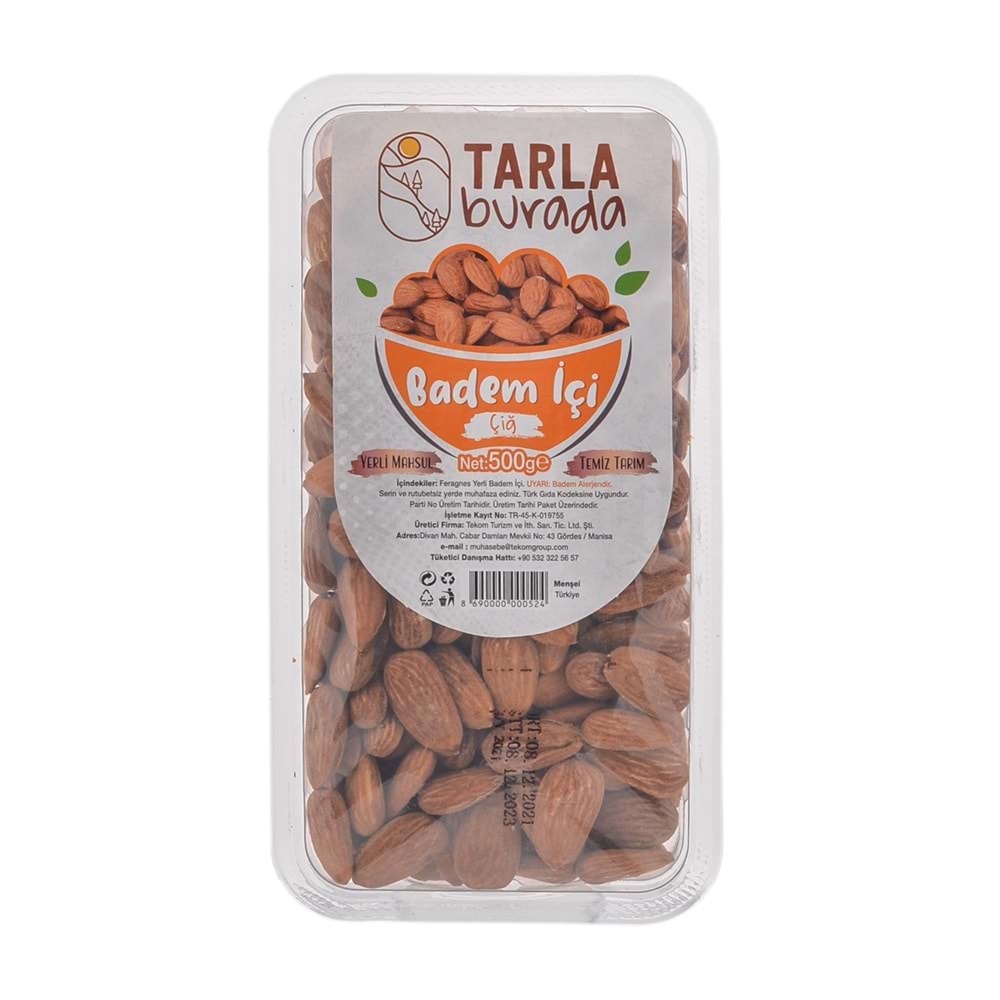 TB ÇİĞ BADEM İÇİ 500 GR