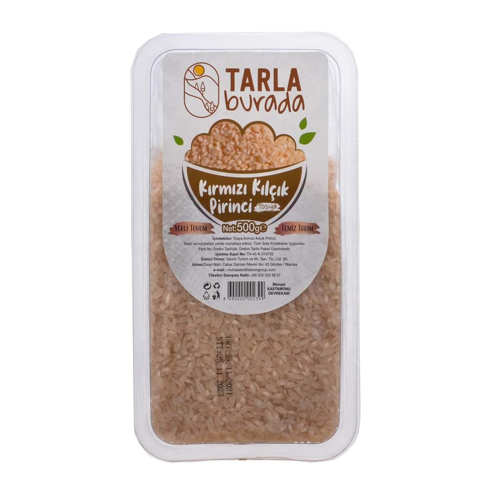 TB KIRMIZIKILÇIK TOSYA PİRİNÇ 500 GR